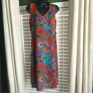 Johnny Was sheer printed dress